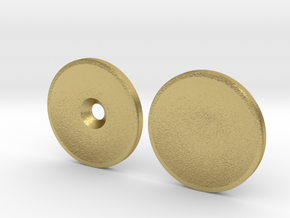 Spinner Caps - Screw Design (Pair) Print Metal in Natural Brass