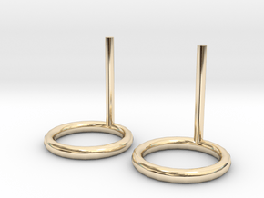 10mm circle earrings in 14k Gold Plated Brass