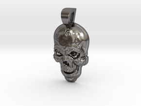 Skull pendant Oslo in Polished Nickel Steel