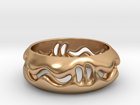Organic dragon ouroboros snake ring in Polished Bronze: 7 / 54