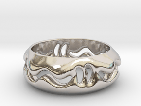Organic dragon ouroboros snake ring in Platinum: 7 / 54