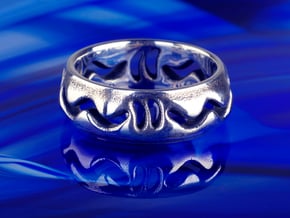 Organic dragon ouroboros snake ring in Antique Silver: 7 / 54