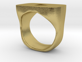 YouTube Ring in Natural Brass