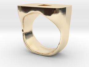 YouTube Ring in 14k Gold Plated Brass