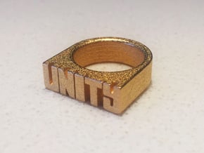 15.7mm Replica Rick James 'Unity' Ring in Polished Gold Steel