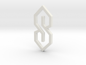 The S-Thing Pendant in White Natural Versatile Plastic