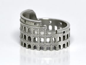 Colosseum Ring. Rome in your heart in Natural Silver: 7 / 54