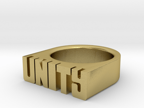 16.5mm Replica Rick James 'Unity' Ring in Natural Brass