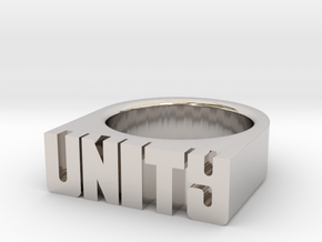 21.8mm Replica Rick James 'Unity' Ring in Rhodium Plated Brass