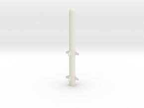 1:12 Miniature Turkey UMTAS Missile in White Natural Versatile Plastic: 1:12