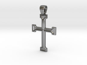 The First Cross in Fine Detail Polished Silver