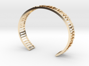 Piano Bracelet in 14k Gold Plated Brass: Small