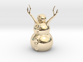 Snow Man in 14k Gold Plated Brass