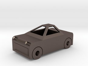 Toy Car in Polished Bronzed-Silver Steel