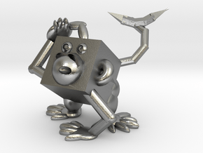 Monkey #3DblockZoo in Natural Silver