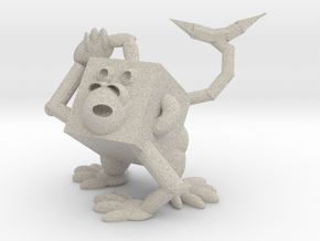 Monkey #3DblockZoo in Natural Sandstone