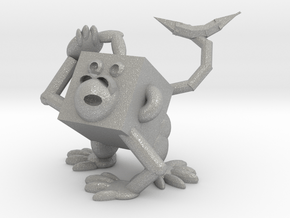 Monkey #3DblockZoo in Aluminum