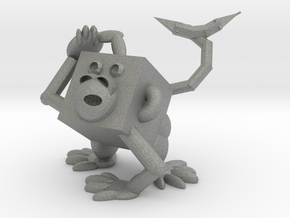 Monkey #3DblockZoo in Gray PA12