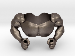 "Muscles" Accessory for Google Home  in Polished Bronzed-Silver Steel