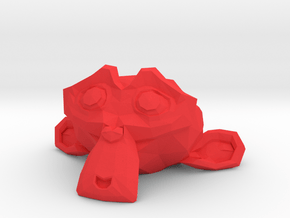 Suzanne the Monkey - Blender 2.8 in Red Processed Versatile Plastic