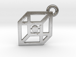 Print That Thing (Logo) - Keychain in Natural Silver