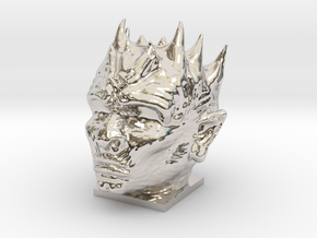 Night King - Game of Thrones - White Walker Bust in Rhodium Plated Brass