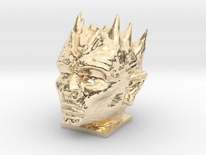 Night King - Game of Thrones - White Walker Bust in 14k Gold Plated Brass