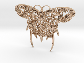 Japanese Butterfly Pendant in 14k Rose Gold: Medium