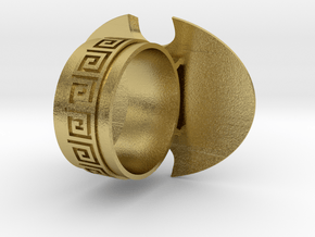 Alpha - Omega Ring in Natural Brass: 10 / 61.5