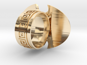 Alpha - Omega Ring in 14k Gold Plated Brass: 10 / 61.5