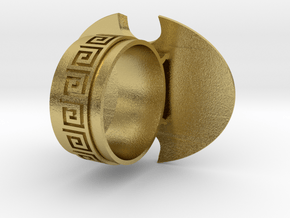 Alpha Ring in Natural Brass: 10 / 61.5