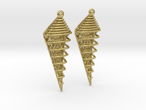 Earring 21.20 in Natural Brass