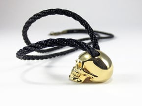 Realistic Human Skull (20mm H) - Pendant in 18K Gold Plated