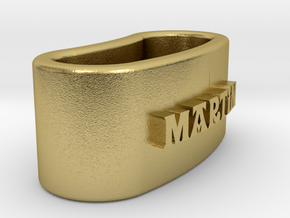 MARTIN 3D Napkin Ring with lauburu in Natural Brass