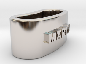 MARTIN 3D Napkin Ring with lauburu in Platinum