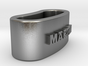 MARTIN 3D Napkin Ring with lauburu in Natural Silver