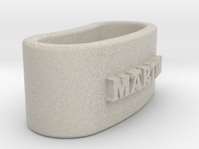 MARTIN 3D Napkin Ring with lauburu in Natural Sandstone
