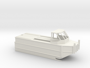 1/87 Scale Army Bridge Erection Boat in White Natural Versatile Plastic