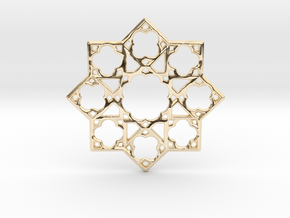 Octostar Pendant in 14k Gold Plated Brass
