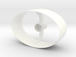 Elliptical ring fin unit BT50 for 18mm in White Processed Versatile Plastic
