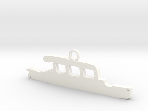 Titanic Pendant: Hull Silhouette in White Processed Versatile Plastic
