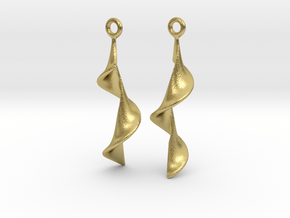 Earrings in Natural Brass