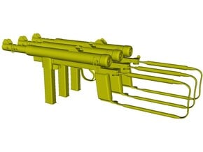 1/15 scale Carl Gustav M-45 submachineguns x 3 in Clear Ultra Fine Detail Plastic
