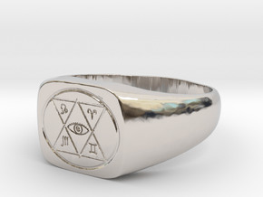 Ring of Detect Magic in Rhodium Plated Brass: 5 / 49