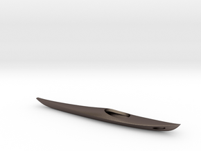 Kayak Pendant in Polished Bronzed Silver Steel