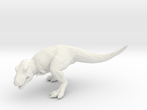 T-Rex Tyrannosaurus 28mm miniature for games - rpg in White Natural Versatile Plastic