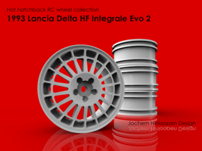1993 Lancia Delta HF Integrale Evo 2 1/10th RC whe in White Natural Versatile Plastic