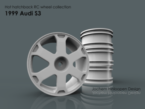 1999 Audi S3 1/10th RC wheel in White Natural Versatile Plastic