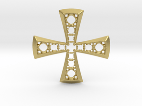 Cross in Natural Brass