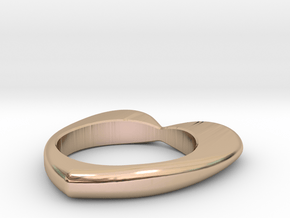 Heart ring (several materials and sizes) in 14k Rose Gold Plated Brass: 6 / 51.5